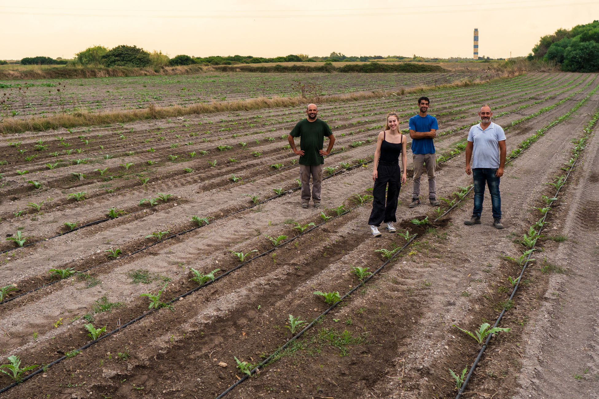 Regenerative Farming Group of Farmers in a Field